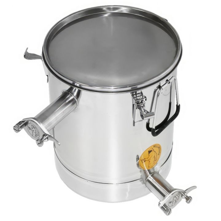 mellarius-max-35-2-kohouty-konicky-sita-02.jpg_1 Stáčecí a čeřící nádoba Mellarius MaxiLine 35 kg s kónickým dnem