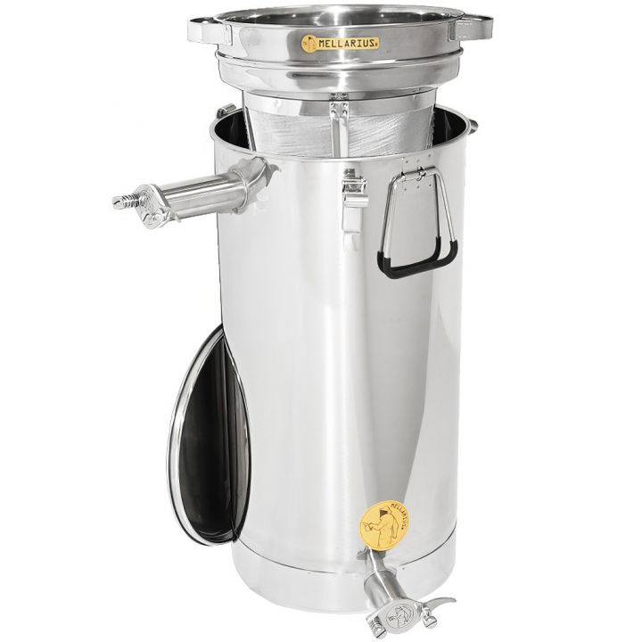 M5655-staceci-cer-maxi-2koh-sito-01.jpg_1 Stáčecí a čeřící nádoba Mellarius MaxiLine 50 kg s kónickým dnem