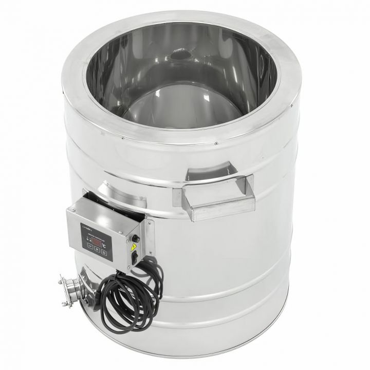 Nádoba stáčecí a čeřící s ohřevem pláště 50 l 230 V kónické dno – PREMIUM