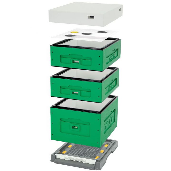 ul-dadant-optima-malowany-ciemny-zielony-standard-nieskrecony3.jpg_1 UL Dadant Blatt OPTIMA, lakovaný (ZELENÝ), rozložený 10 R