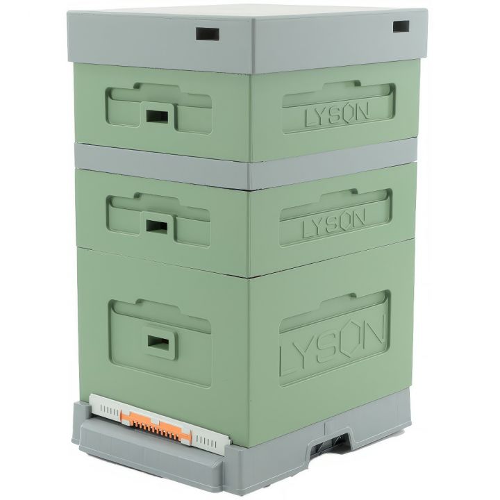 ul-dadant-z-dennica-plastikowa-higieniczna-malowany-zielono-szary2.jpg_1 Úl Dadant Blatt s varroa dnem - lakovaný (zelený) 10 r