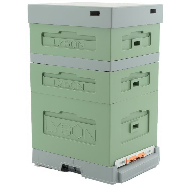 ul-dadant-z-dennica-plastikowa-higieniczna-malowany-zielono-szary3.jpg_1 Úl Dadant Blatt s varroa dnem - lakovaný (zelený) 10 r