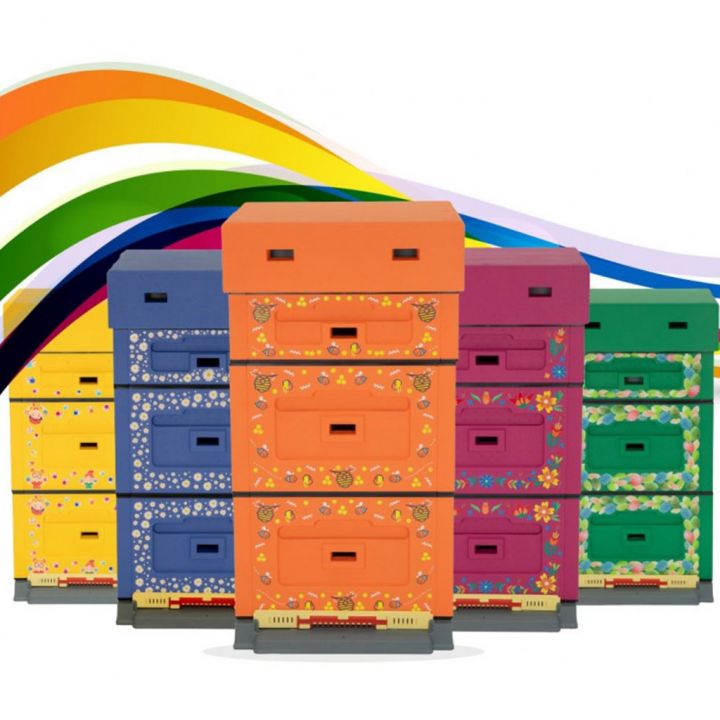 ul-wielkopolski-optima-pomaranczowy-nadruk-pszczola-nieskrecony6.jpg_1 Úl Dadant OPTIMA, lakovaný (oranžový), potisk – včela, rozložený