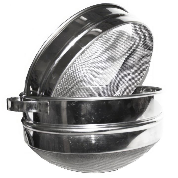 Cedník (síto) dv. vp. nerez 23 cm s uchy