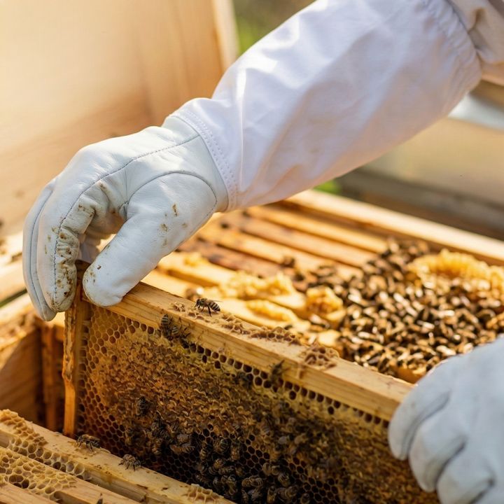 Rukavice včelařské - vepřovka - vel.: 6-12