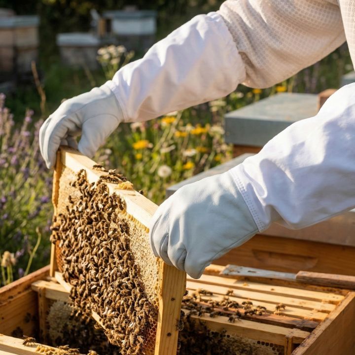 Rukavice včelařské - vepřovka - vel.: 6-12