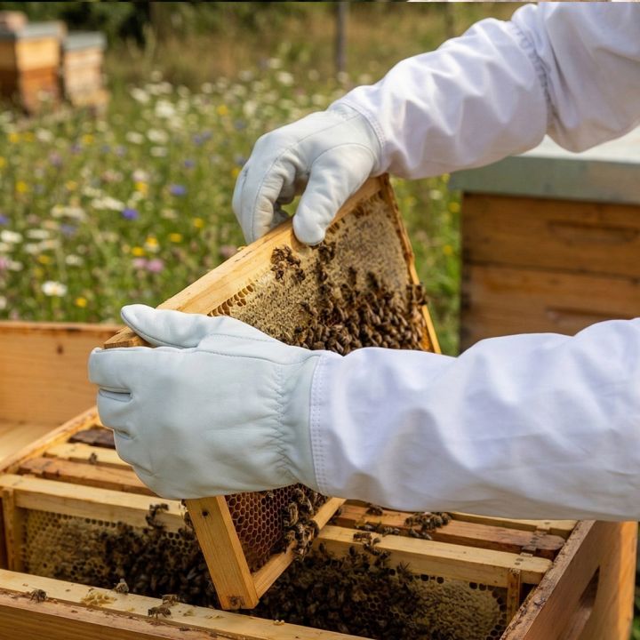 Rukavice včelařské - vepřovka - vel.: 6-12