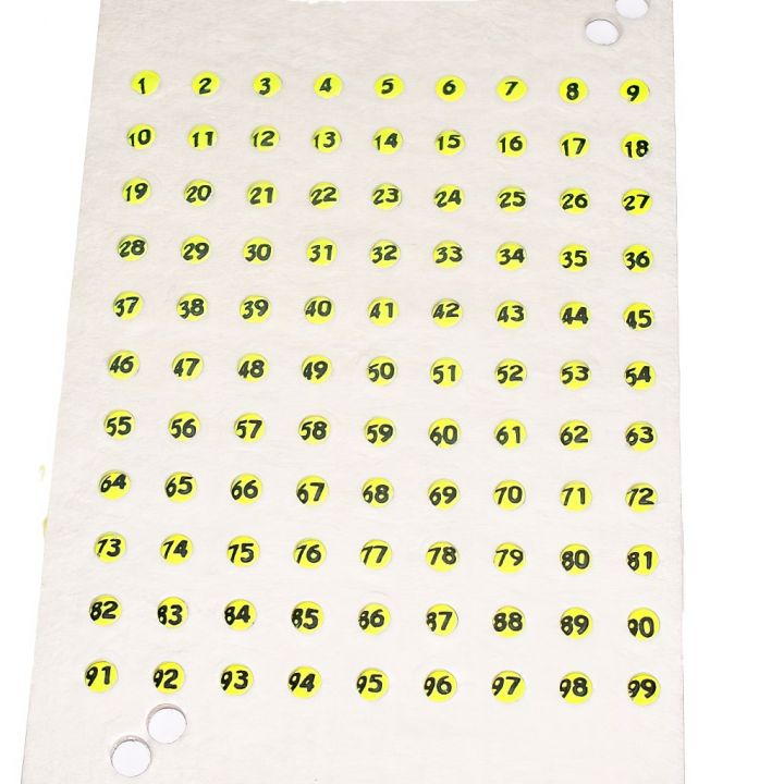 Opalitové značky - 1-99 různé barvy