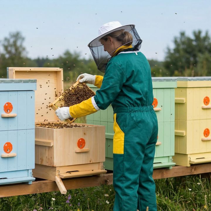 Kombinéza včelařská, zel. - CZ vel.: 52-60