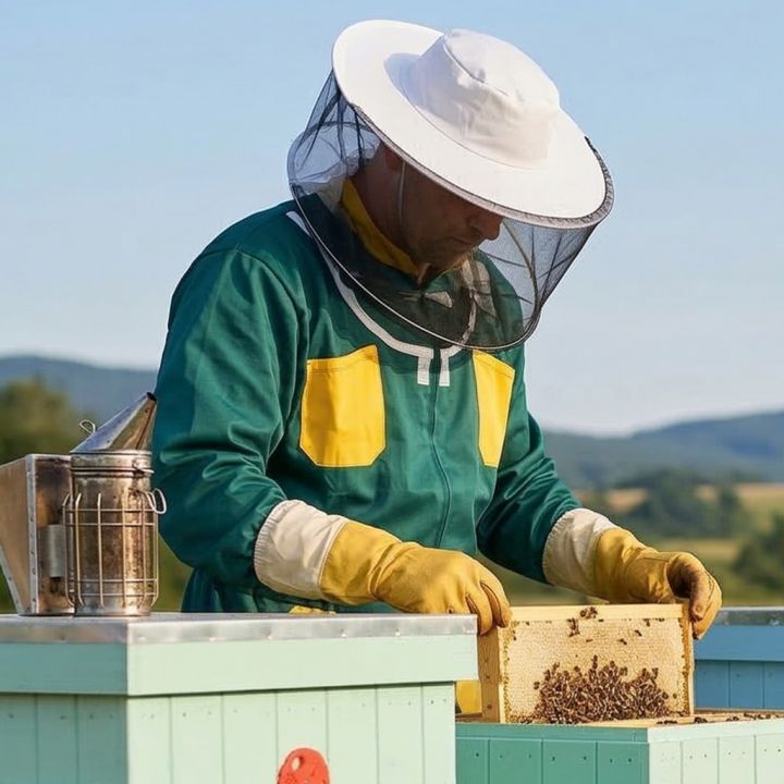 Kombinéza včelařská, zel. - CZ vel.: 52-60