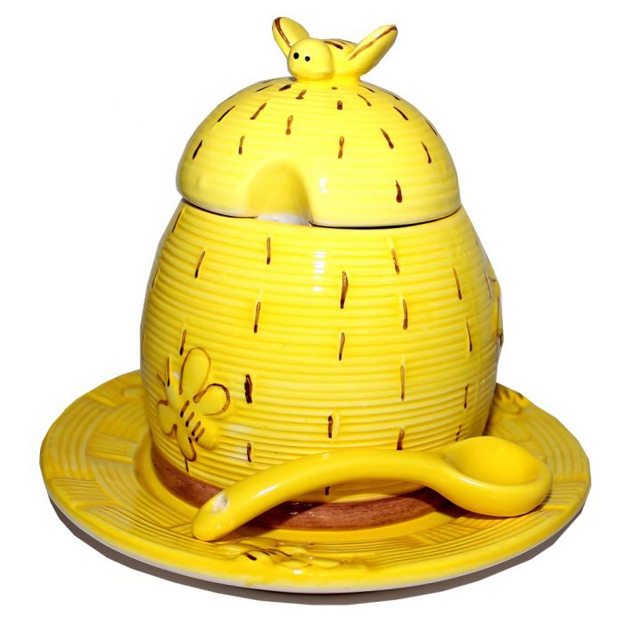 Keramická dóza na med