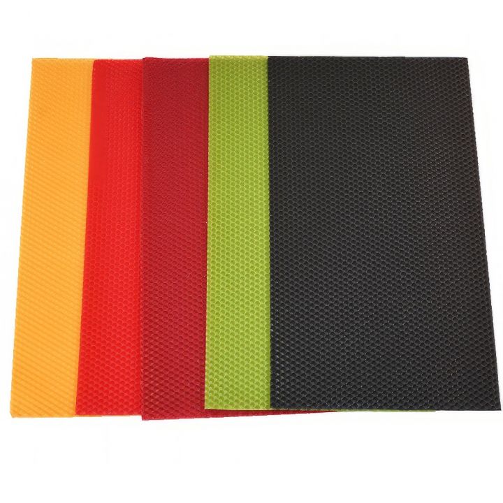 Mezistěny z včelího vosku - barevné - nelámavé - 37x21,5