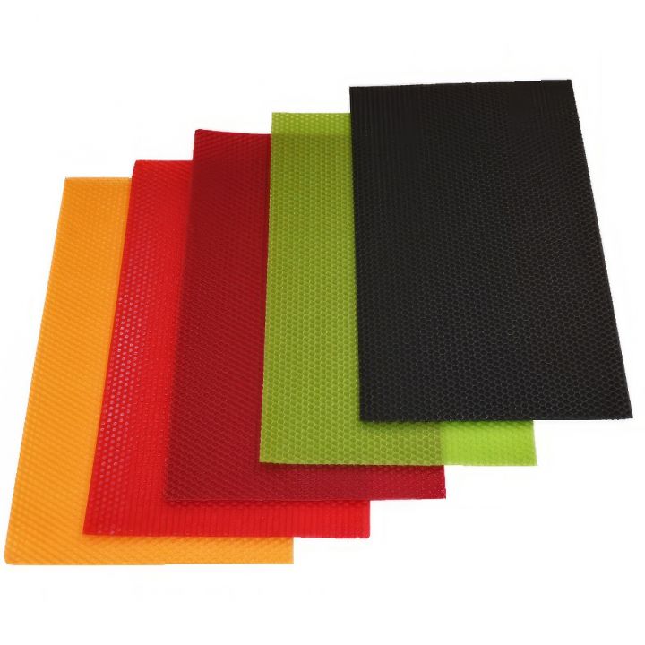 Mezistěny z včelího vosku - barevné - nelámavé - 37x21,5