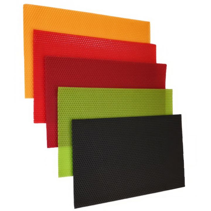 Mezistěny z včelího vosku - barevné - nelámavé - 37x21,5