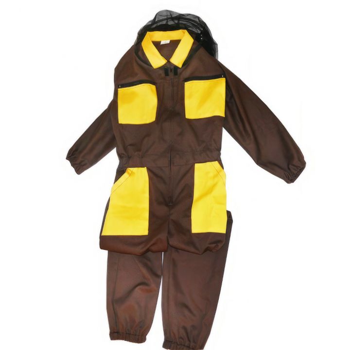 Kombinéza včelařská s kloboukem, hnědá vel,: S-XXXL - CZ
