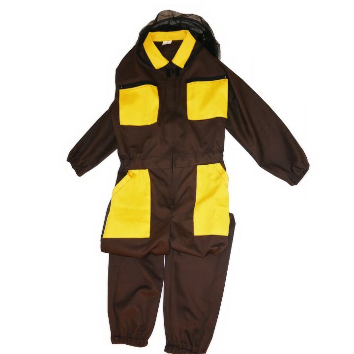 Kombinéza včelařská s kloboukem, hnědá vel,: S-XXXL - CZ