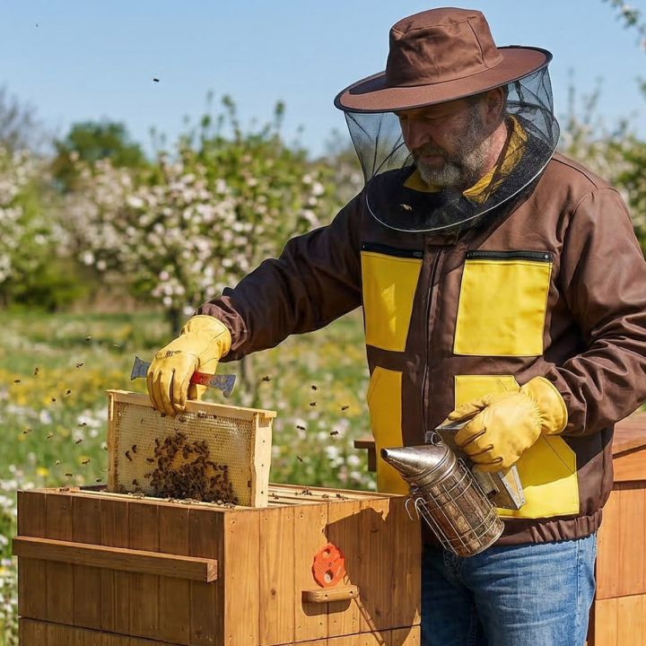 Bunda včelařská hnědá, vel.: S-XXXL - CZ