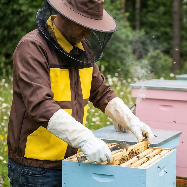 Bunda včelařská hnědá, vel.: S-XXXL - CZ