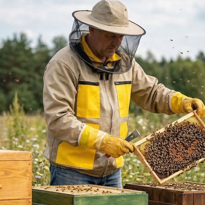 Bunda včelařská béžová, vel.: S-XXXL - CZ