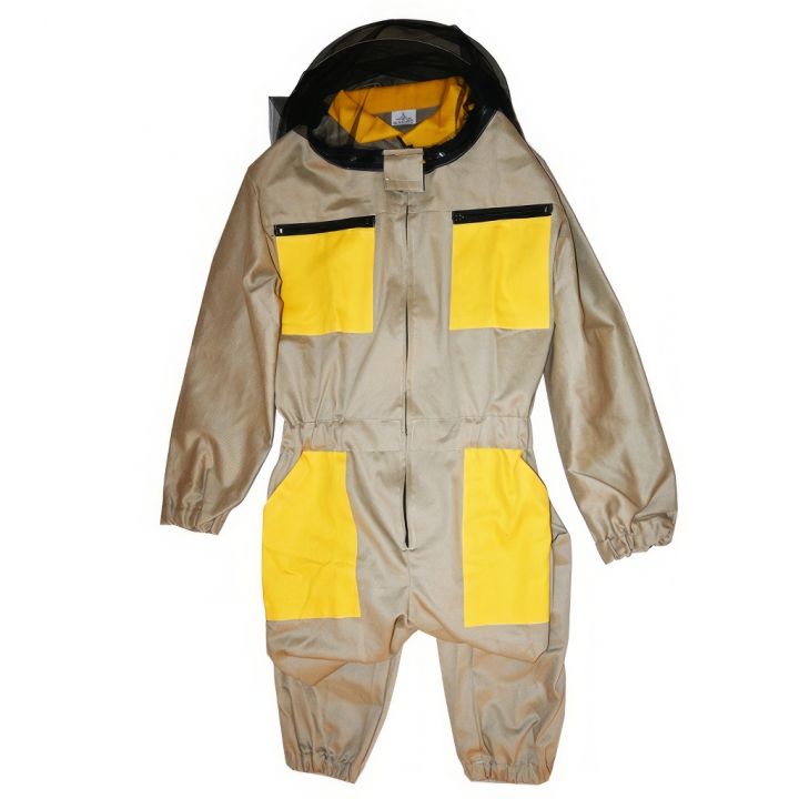 Kombinéza včelařská s kloboukem, béžová vel,: S-XXXL - CZ