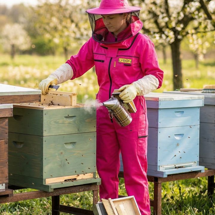 Kombinéza včelařská PREMIUM růžová Lysoň, vel.: S-XXXXL