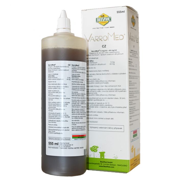 VarroMed 5 mg/ml + 44 mg/ml - 555 ml - DOTOVÁNO