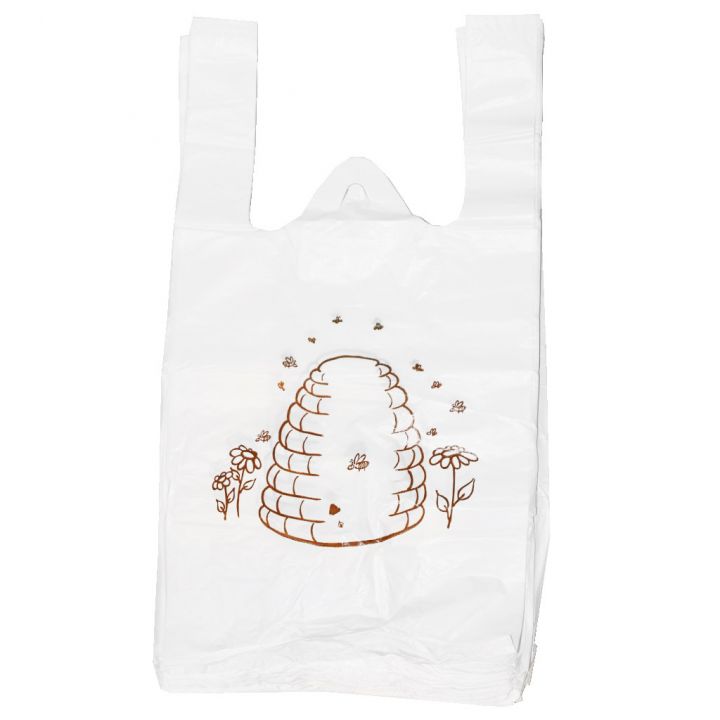 Igelitové tašky s uchy - s úlem - 22 x 38 cm - 200 ks