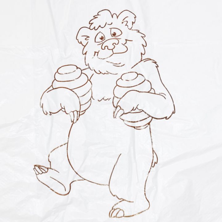 Igelitové tašky s uchy - medvídek - 22 x 38 cm - 200 ks