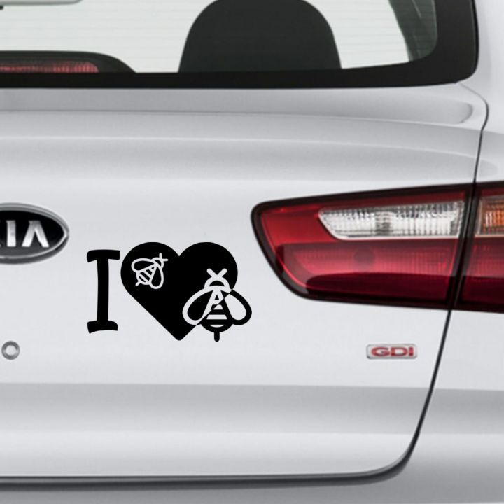 Samolepka I love bees - černá