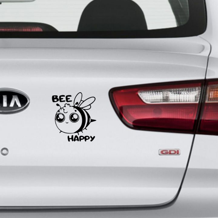 Samolepka Bee happy - černá
