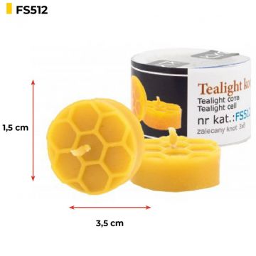 Silikonová forma na svíčky - čajová svíčka se vzorem včelí buňky - 1,5 cm - FS512