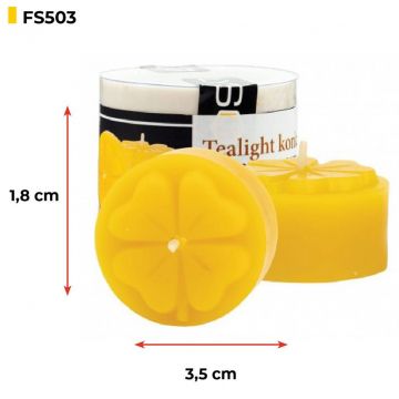 Silikonová forma na svíčky - čajová svíčka jetel - 1,8 cm - FS503