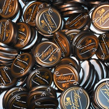 Víčko na sklenici TO 82 - Honey - černé - matné - 700 ks - celá krabice - HO12-2