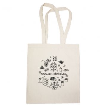 Bavlněná taška "Včelí obchod" 37,5 x 41