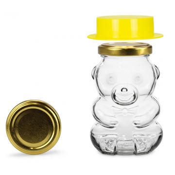 Sklenice medvídek s víčkem 285 ml (TO 58)