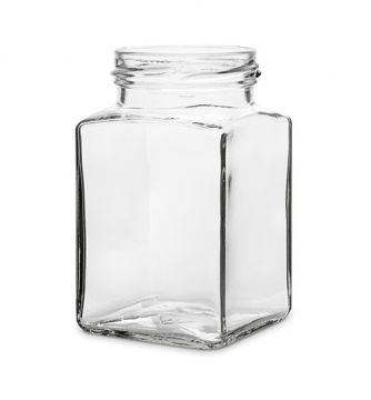 Čtyřhranná sklenice s bronzovým víčkem 260 ml (TO 58)