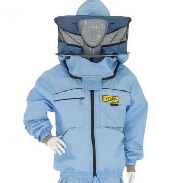 Včelařská bunda s kloboukem - modrá - Lysoň, vel.: S