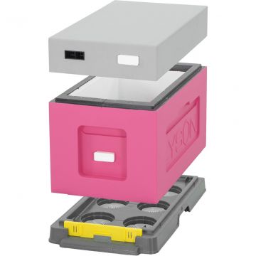 Plemenáč polystyrenový 39x24 - 6 rámků - šedo-zůžový