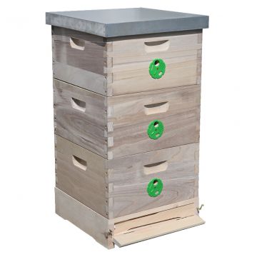 Úl 39x24 se 3 nástavky - Celodřevěný, odlehčený, cinkovaný, schienen
