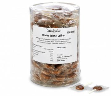 Lízátko medové krémové 10g (150ks)