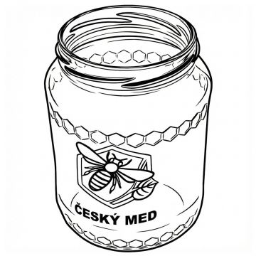 Sklenice MED 770 ml/1kg medu - OSOBNÍ ODBĚR