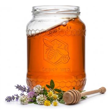Sklenice MED 770 ml/1kg medu - OSOBNÍ ODBĚR