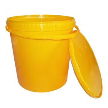 Nádoba na med plast 25 kg žlutá