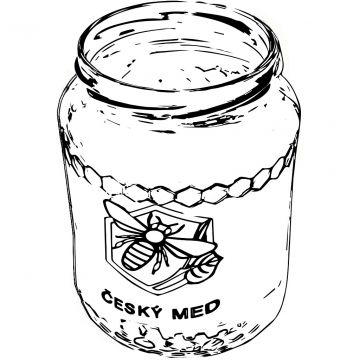 Sklenice Med 770 ml/1kg medu - 8,6 Kč/ks - pal. 1456 ks