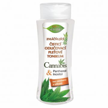 Zvláčňující čistící odličovací pleťové tonikum CANNABIS 255 ml