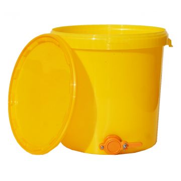 Nádoba na stáčení 40 kg s ventilem - žlutá