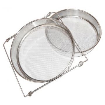 Cedník (síto) dv. rv. ner. 24 cm s uchyty DE 4