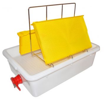 Talíř na odvíčkování Mellarius - 2 rámky - plast vana - nerez