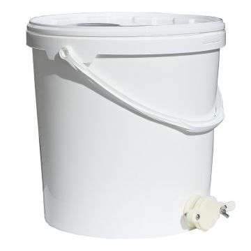 Nádoba na stáčení 25 kg s ventilem - bílá