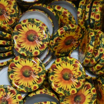 Víčko na sklenici TO 82 - včela na slunečnici - 700 ks - celá krabice - HO6